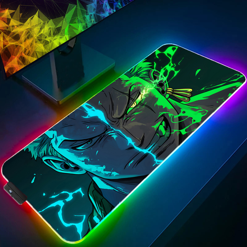 Tablet Accessories Keyboard - ONE PIECE Zoro Mouse Pad RGB