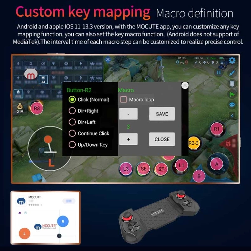 Gamepad For iPhone Android Cel - Android Tablet Gaming Accessories 评论和价格