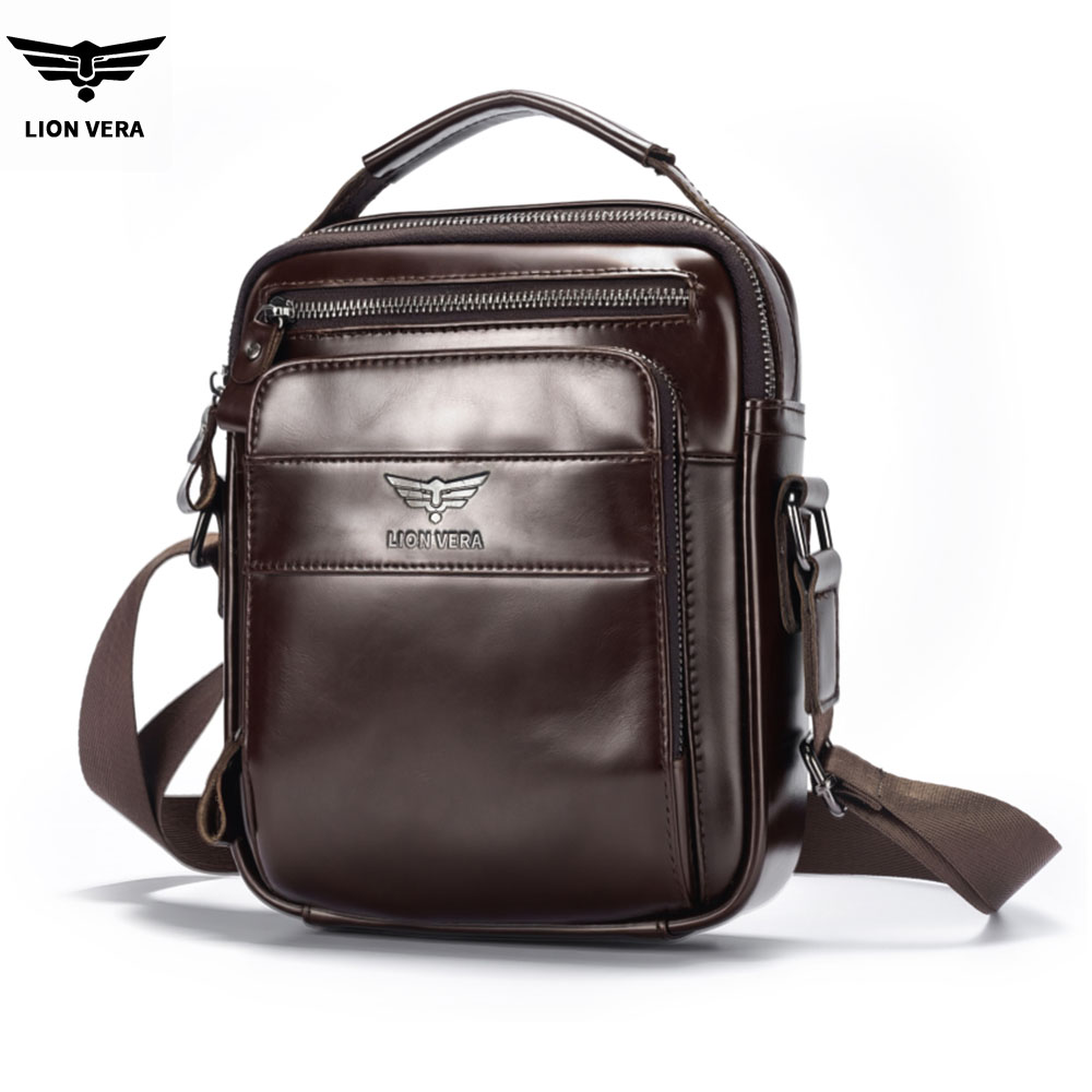 LION VERA Men's Genuine Leathe - Tablet Shoulder Bag 评论和价格