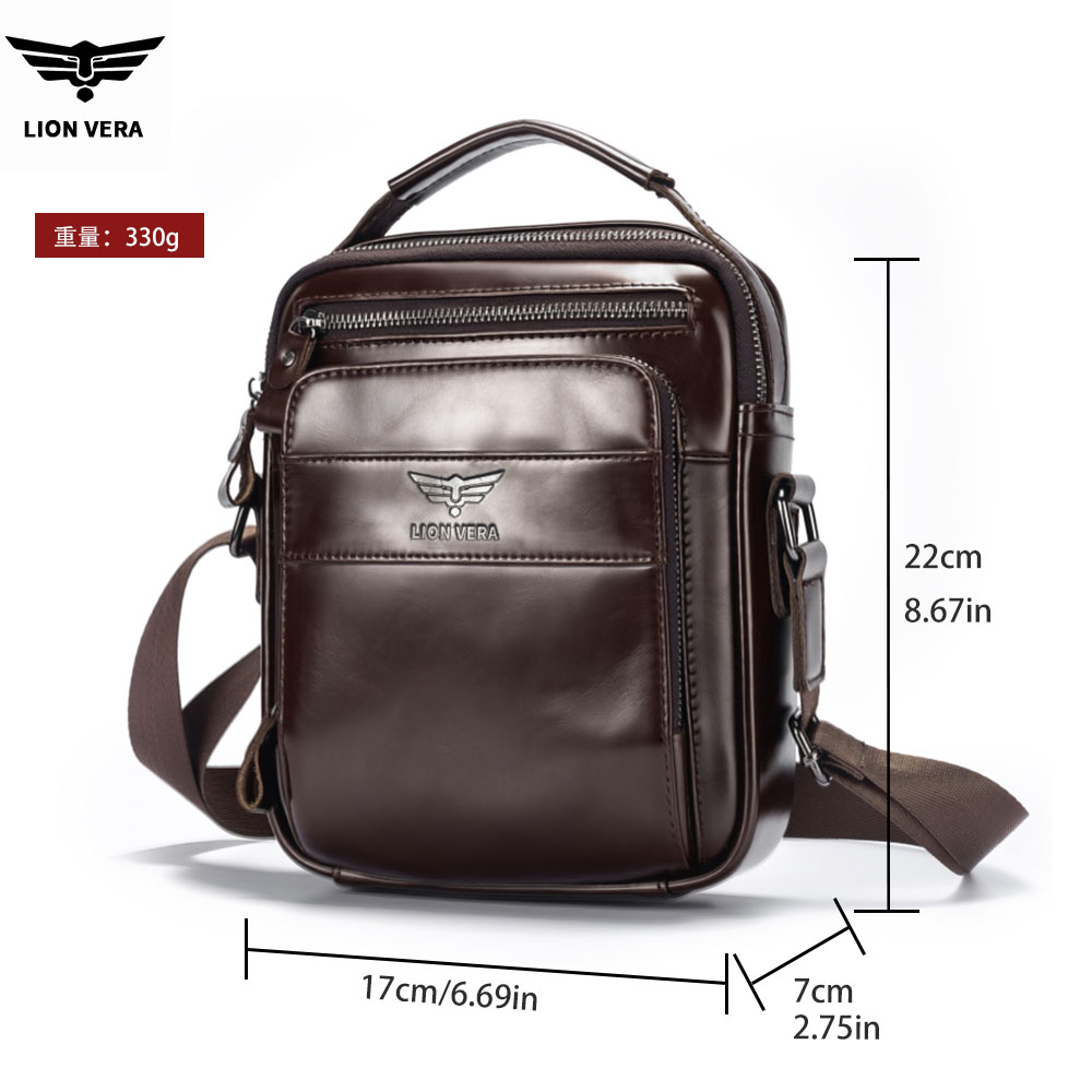 LION VERA Men's Genuine Leathe - Tablet Shoulder Bag 评论和价格