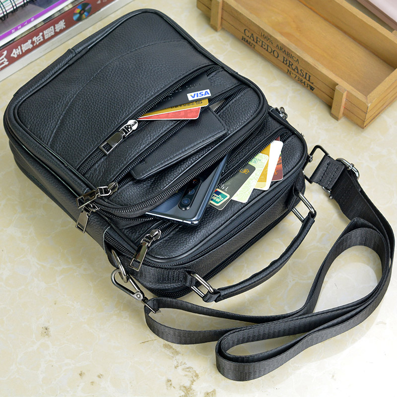 Fashion Men Genuine Leather Ha - Tablet Shoulder Bag 评论和价格